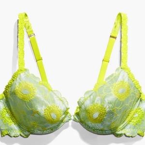 Savage X Fenty, lime, green and turquoise bra 36DD NWOT